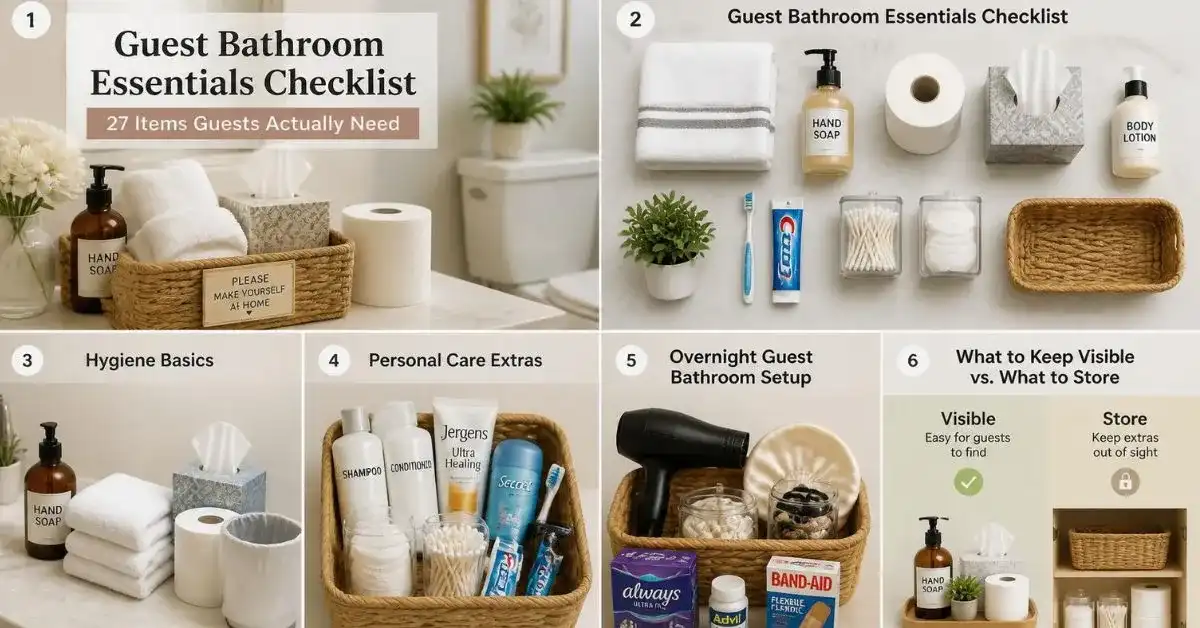 guest bathroom essentials checklist
