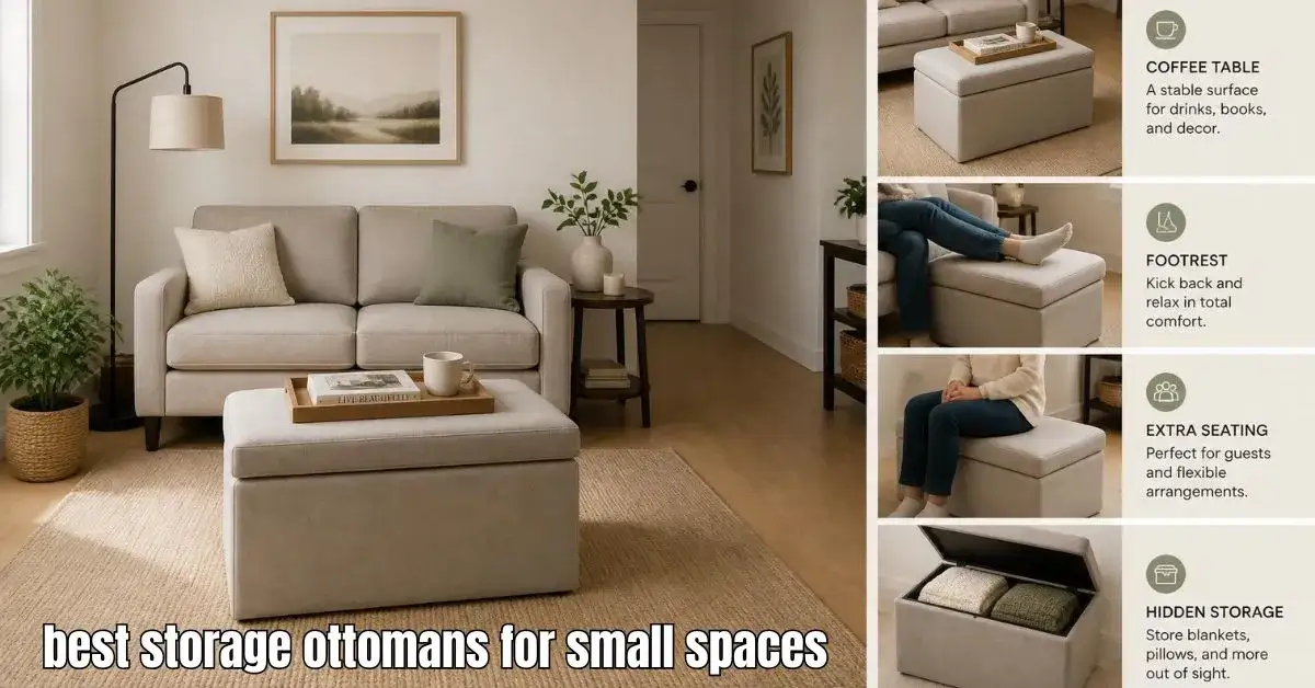 best storage ottomans for small spaces