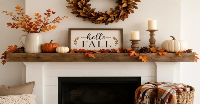 fall mantel decor ideas simple