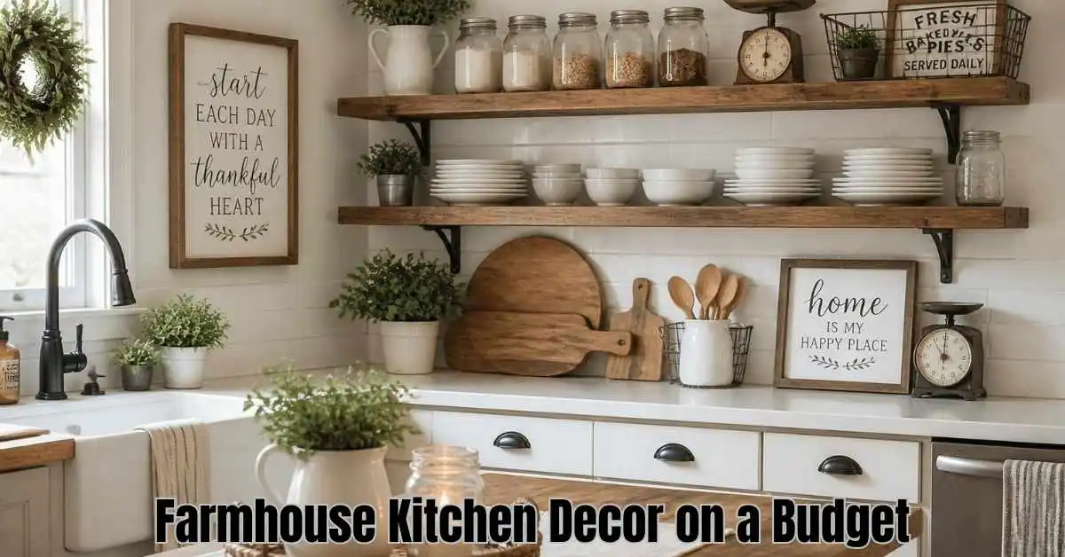 farmhouse kitchen decor on a budget
