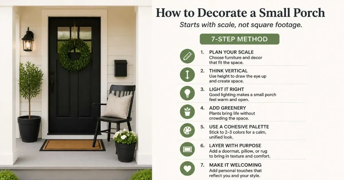 how to decorate a small porch
